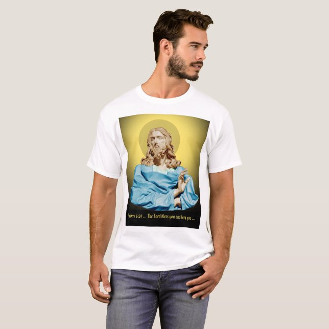 Camiseta Gian Lorenzo Bernini Bust do Cristo 1679 (Frente Completa)