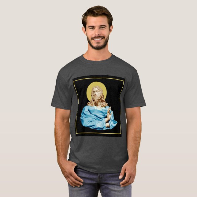 Camiseta Gian Lorenzo Bernini Bust do Cristo 1679 (Frente Completa)