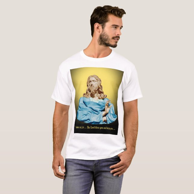Camiseta Gian Lorenzo Bernini Bust do Cristo 1679 (Frente Completa)