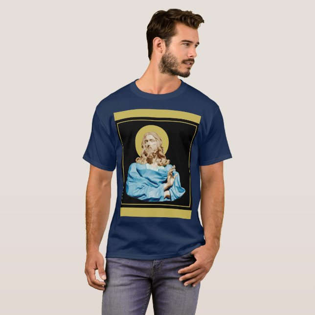 Camiseta Gian Lorenzo Bernini Bust do Cristo 1679 (Frente Completa)