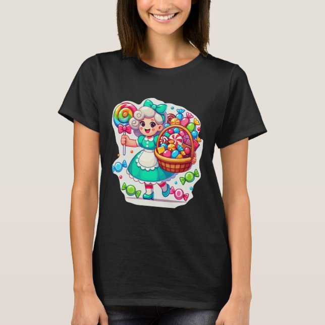 Camiseta Giant Candy Land Game Crew Candy Land Costumes Adu (Frente)