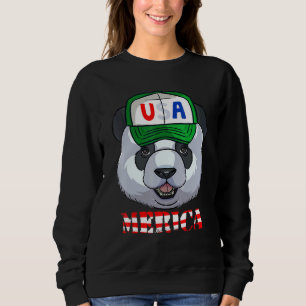 Camiseta Giant Panda Bear Merica 4º De Julho Bandeira Ameri