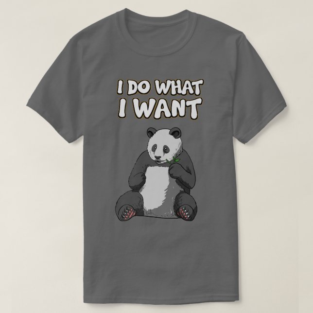 Camiseta Giant Panda Bear - Pandas Pandabear I Do What I Wa (Frente do Design)
