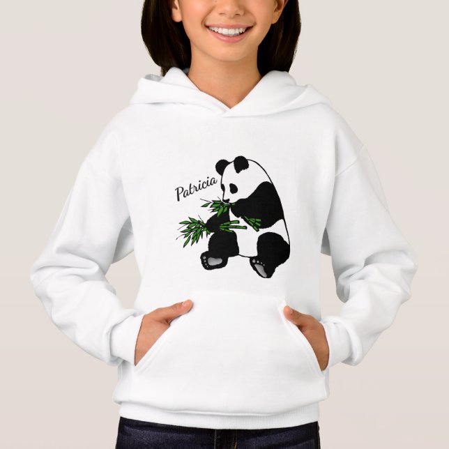 Camiseta Giant Panda Eats Bamboo Name   (Frente)