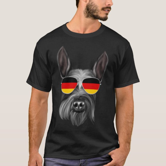 Camiseta Giant Schnauzer Dog Alemanha Pocket (Frente)