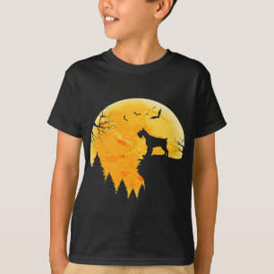 Camiseta Giant Schnauzer Lovers   Lua cheia de Halloween