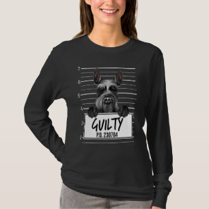 Camiseta Giant Schnauzer Mugshot Guilty Dog