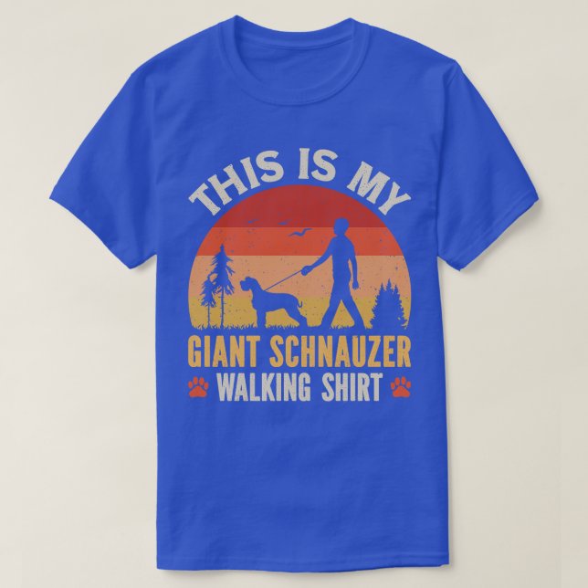 Camiseta Giant Schnauzer Walking (Frente do Design)