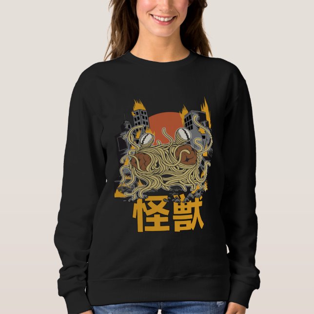 Camiseta Giant Spaghetti Monster Sunset Japanese (Frente)