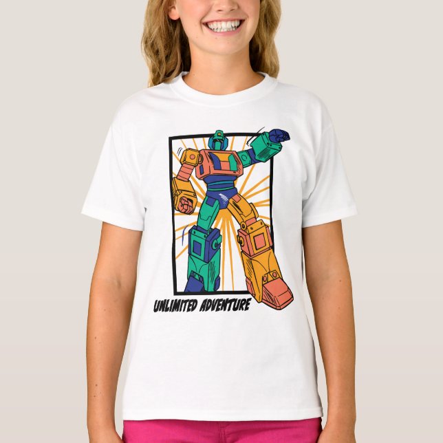 Camiseta Giant Warrior Robot: Aventura Ilimitada (Frente)