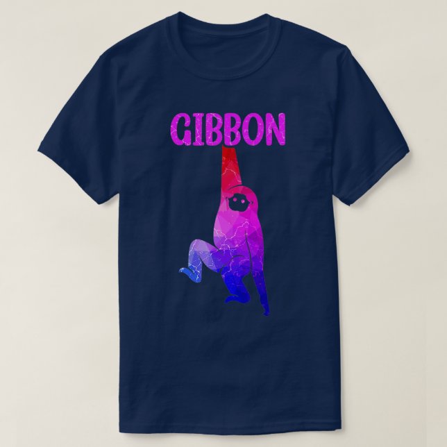 Camiseta Gibbon Ape Monkey  - 1  (Frente do Design)
