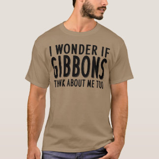 Camiseta Gibbon Dizendo Macaco Hylobatidae Animais Motivo r