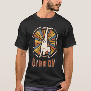 Camiseta Gibbon Vintage Retro Animal Love Clássico