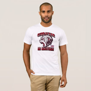 Camiseta Gibraltar É Um Macaco Irritado Britânico Que Est