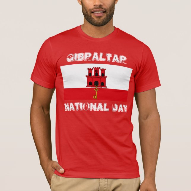 Camiseta Gibraltar National Day T Shirt Design (Frente)