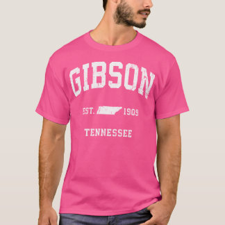 Camiseta Gibson Tennessee Tn Vintage Athletic Sports Design