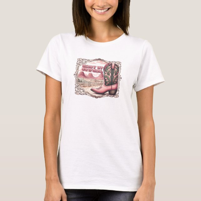 Camiseta Giddy Up Cowgirl (Frente)