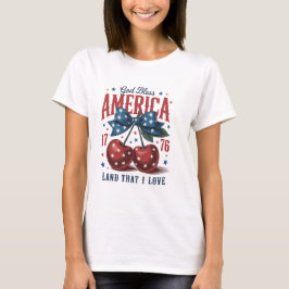 Camiseta Gif Bless America The Land I Love