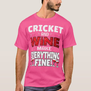 Camiseta Gif de Cricete Divertido Vinho Cute Esportes