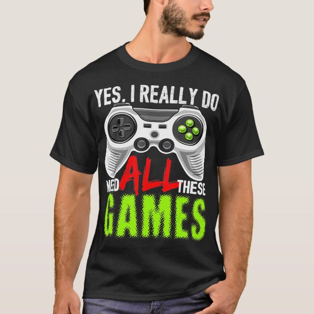 Camiseta Gif de Fácil Gamer Video Game Controller Party (Frente)