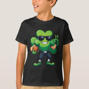 Camiseta Gif divertido do Dia de São Patrício com trevo jog