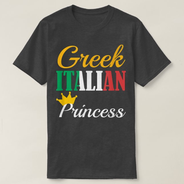 Camiseta Gif GREGO ITALIANO FUNNY PRINCESSProud Orgulho de  (Frente do Design)