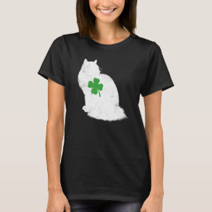 Camiseta Gif Ragdoll Shamrock do Dia de São Patrício
