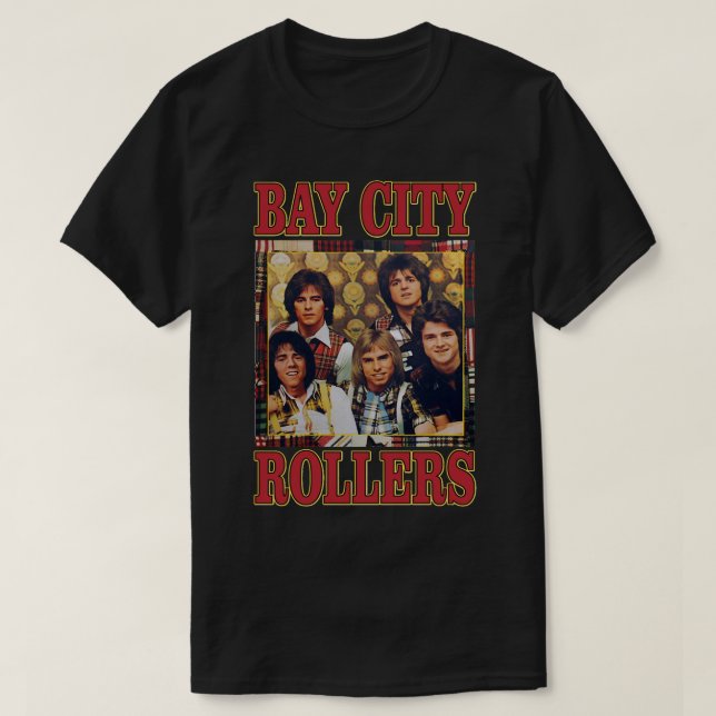 Camiseta Gifa Idea Banda Bay City Rollers Music Rock Retro  (Frente do Design)
