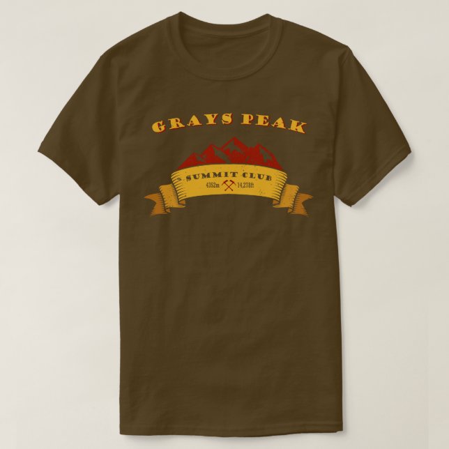 Camiseta Gift do Clube de Montanher de Cúpula de Grays Peak (Frente do Design)