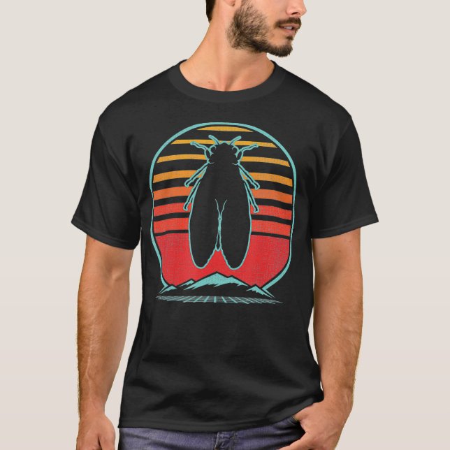 Camiseta Gift do estilo Vintage da Cicada 80s (Frente)