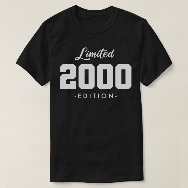 Camiseta Gift for 22 Year Old 2000 Limited Edition 22nd Bir (Frente do Design)