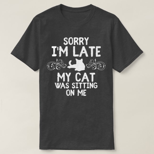 Camiseta Gift Gift Unpontual Cat Lover (Frente do Design)