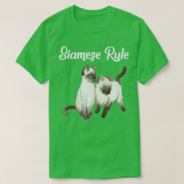 Camiseta Gift Siamês Gift Siamese Rule Siamese Kittens (Frente do Design)
