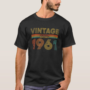 Camiseta Gift Vintage, 60 anos, 1961 Edição limitada, 60t