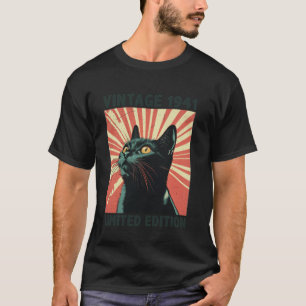 Camiseta Gift Vintage, 84 anos, 1941 Cat Lover 84º Nascimen