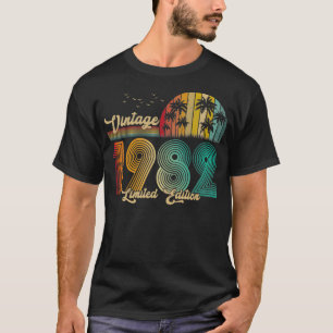 Camiseta Gift Vintage de 40 anos 1982 Limited Edition 40th
