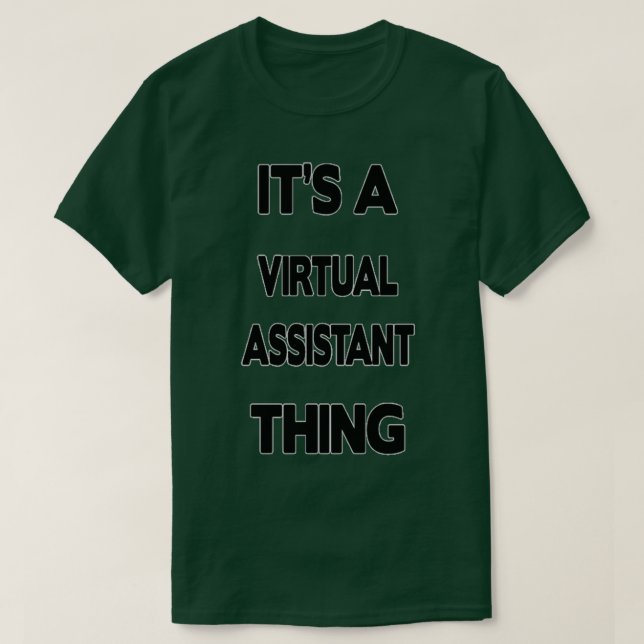 Camiseta GiftPres do Assistente Virtual Funny do Virtual As (Frente do Design)