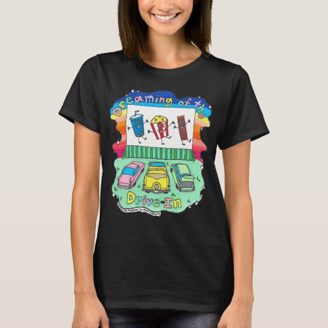 Camiseta Gifts For Everyone The Movies Drive In  Love Funny (Frente)