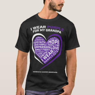 Camiseta Gifts Products Purple Grandpa Câncer de pâncreas A