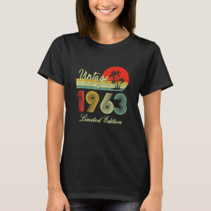 Camiseta Gifts Vintage 1963 Limited Edition, com 59 anos