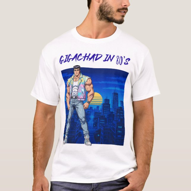 CAMISETA GIGACHAD NOS ANOS 80 (Frente)