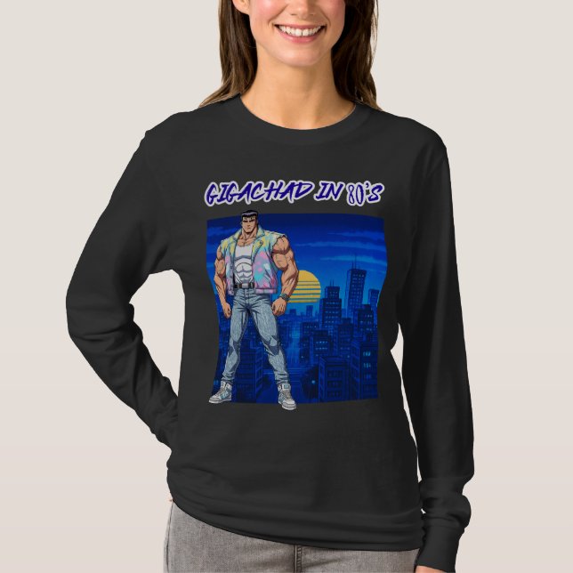 CAMISETA GIGACHAD NOS ANOS 80 (Frente)
