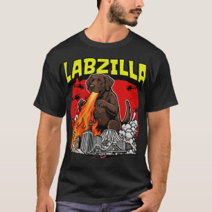 Camiseta Gigante Lab Chocolate Monstro Cidade Destruição