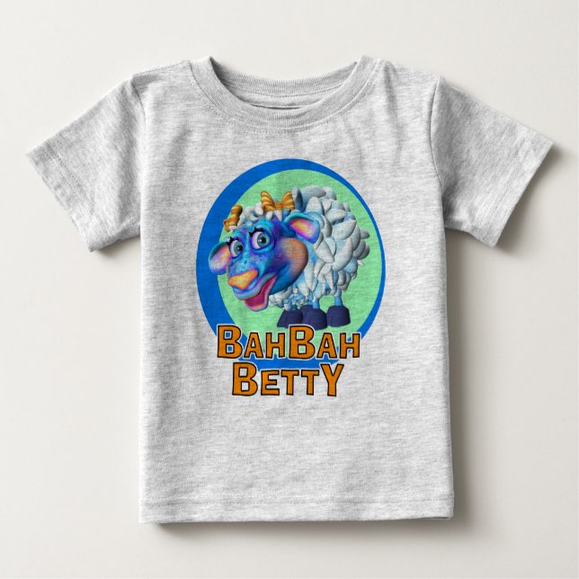 Camiseta GiggleBellies Bah Bah Betty os carneiros (Frente)