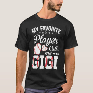 Camiseta Gigi Baseball Meu Jogador Favorito Me Chama Gigi