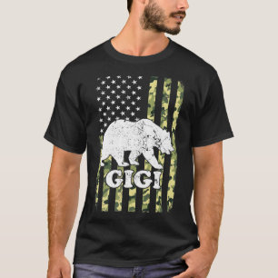 Camiseta Gigi Bear Camping Hiking Camouflage EUA