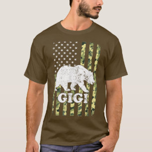 Camiseta Gigi Bear Camping Hiking Camouflage EUA