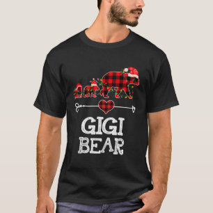 Camiseta Gigi Bear Pajama Red Xadrez Buffalo - Presente Par