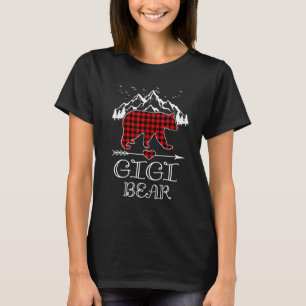 Camiseta Gigi Bear Red Buffalo Xadrez Vovó Urso Pajama