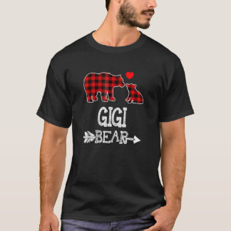 Camiseta Gigi Bear Red Buffalo Xadrez Vovó Urso Pajama